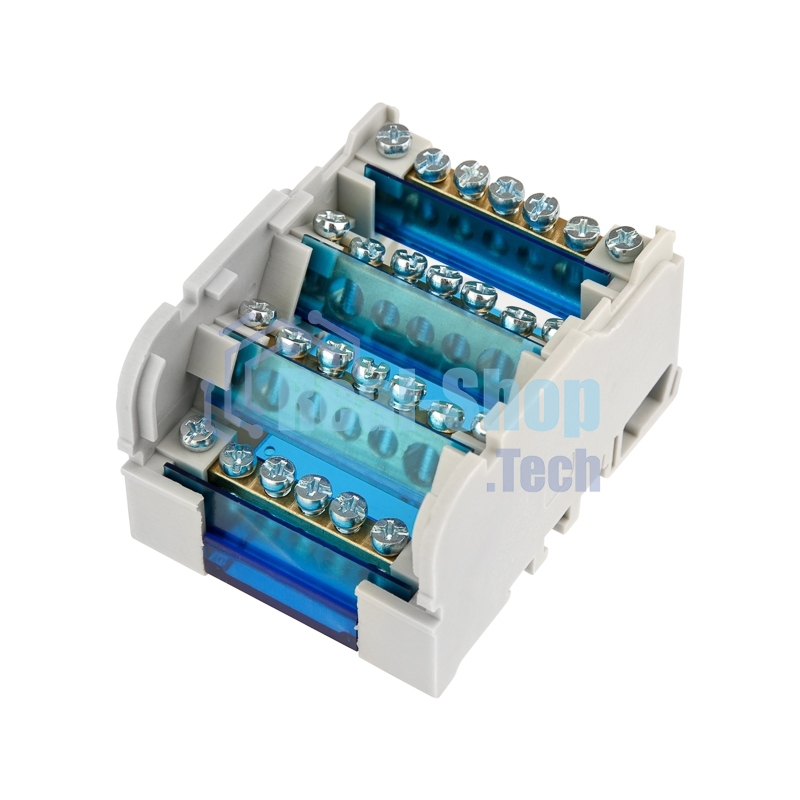 Шина на DIN-рейку в корпусе (кросс-модуль) Rexant 4х7