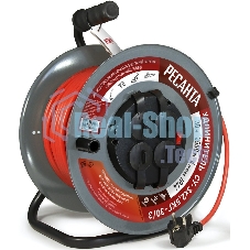 Удлинитель силовой Ресанта СУ-3х2,5КГ-30/3 (61/118/9) 2x1.0 кв.мм 4 розет. 40 м ПВС катушка серый