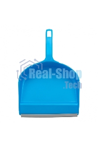 Набор: совок с кромкой 330x225 мм и щетка-сметка 285 мм, голубой, Home Palisad