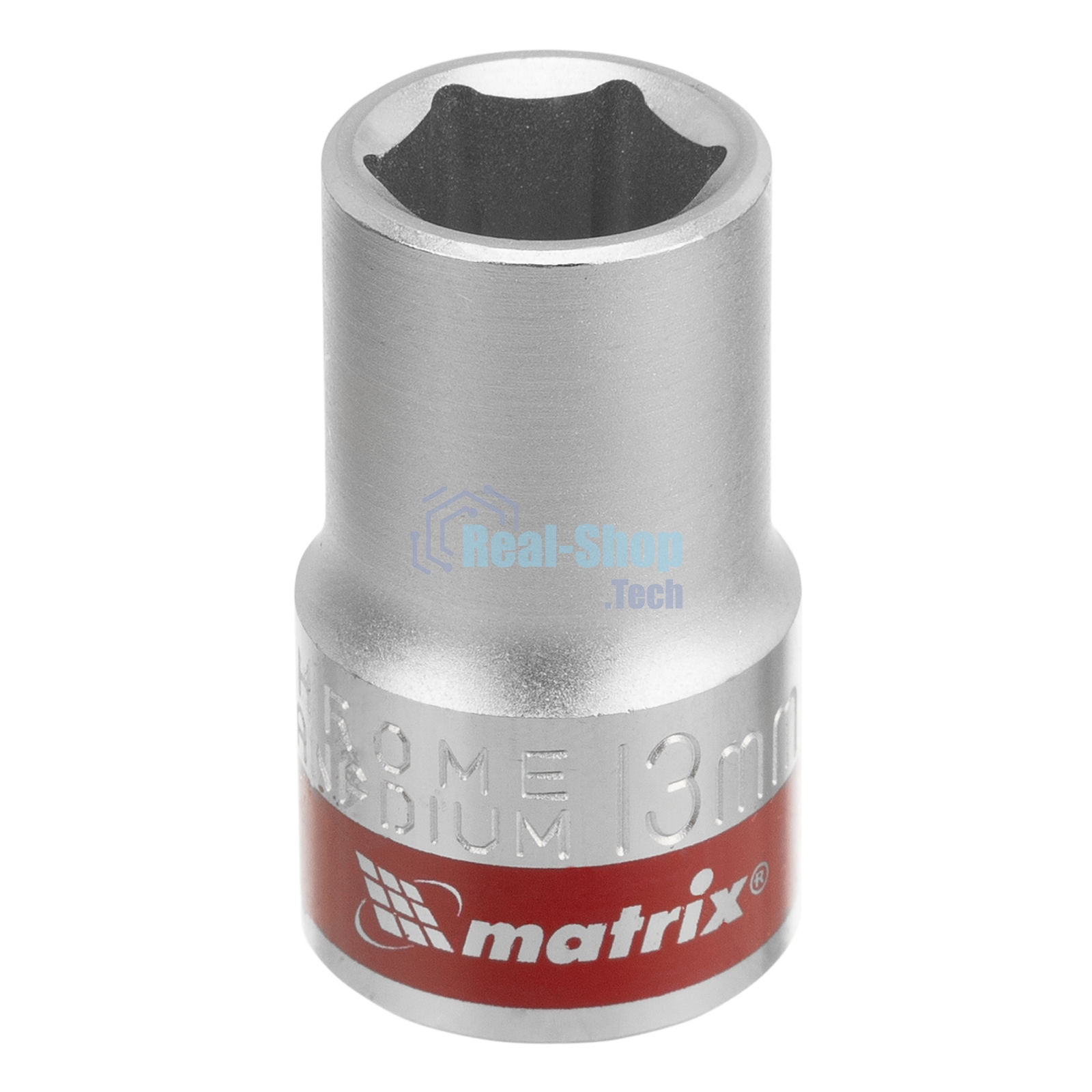 Головка торцевая Matrix, 13 мм, 6-гранная, CrV, под квадрат 1/2