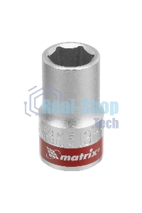 Головка торцевая Matrix, 13 мм, 6-гранная, CrV, под квадрат 1/2