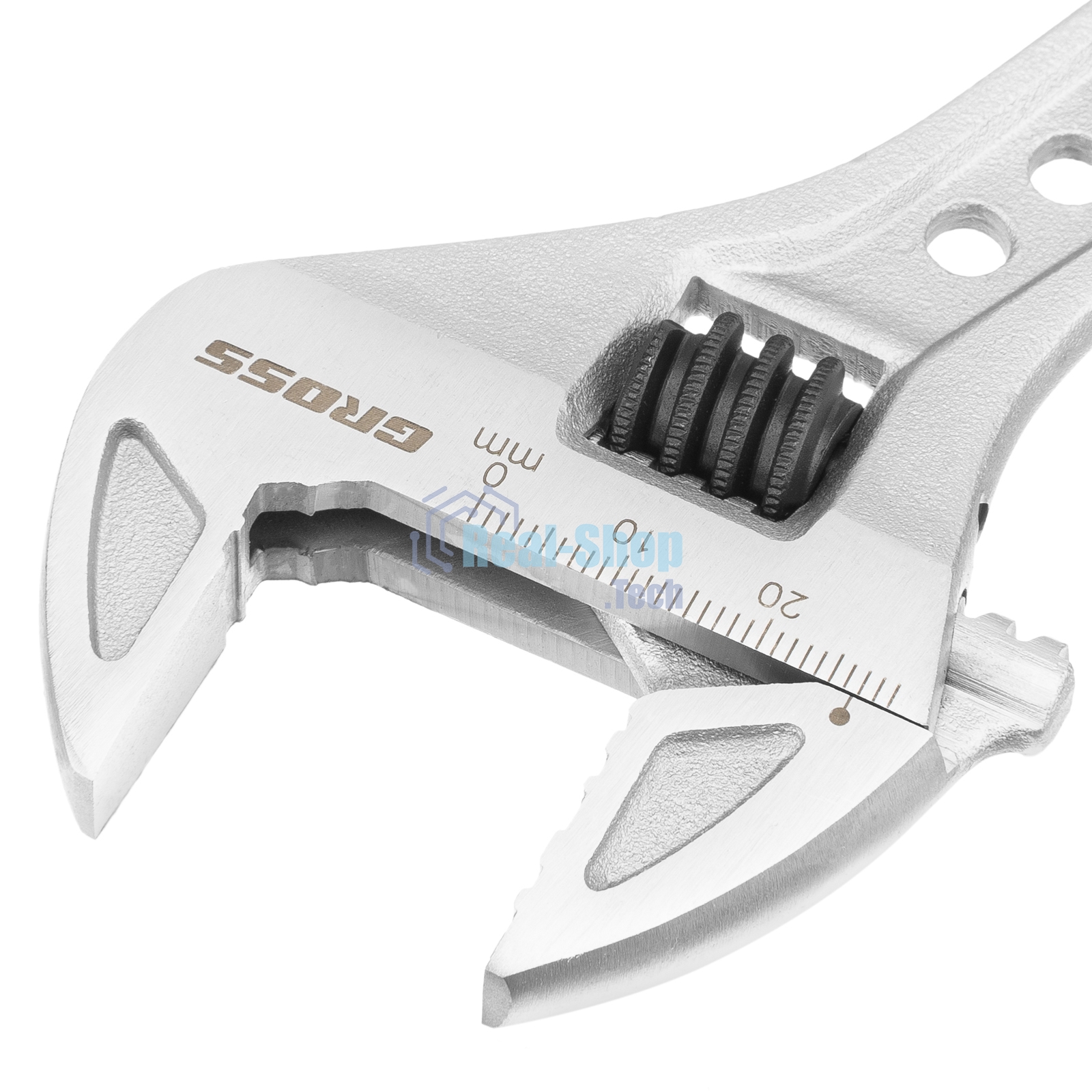 Ключ разводной Gross 15561 200 мм, CrV, двухкомпонентная ручка