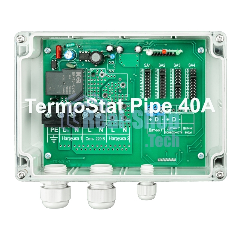 Терморегулятор Rexant TermoStat Pipe 40A IP65