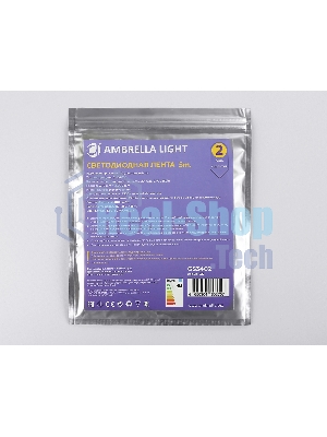 Светодиодная лента Ambrella light GS3402 2835 240Led/ 20W m/ 24V IP20 4500K/ 5000*10*1.2mm (2 конт.)