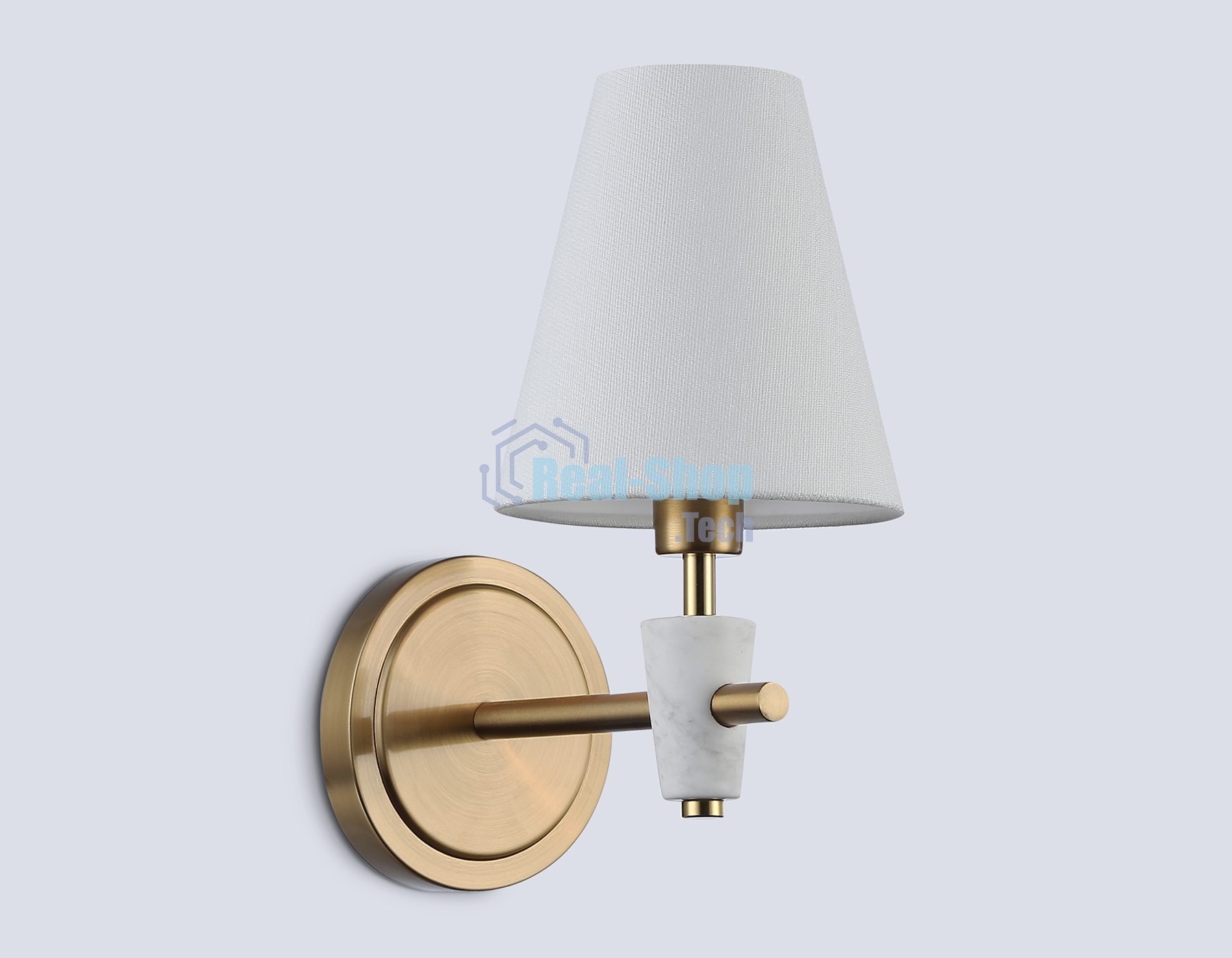 Настенный светильник Ambrella light LH75047 BS/WH латунь/белый E14 max 40W 230*140*270