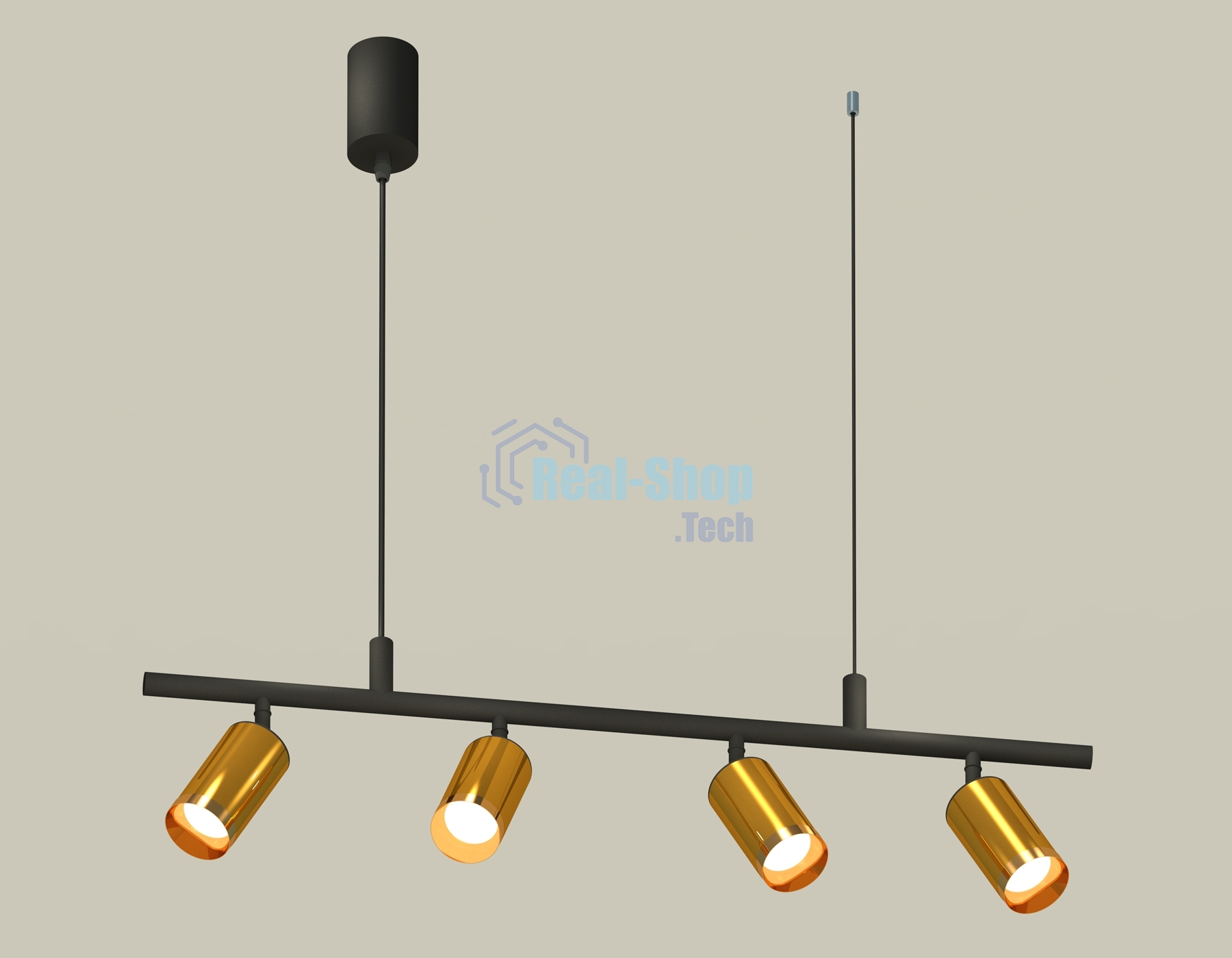 Светильник Ambrella light XB9002330/4 SBK/PYG черный песок/золото желтое полированное MR16 GU5.3 (С9002, С6327, N6134)