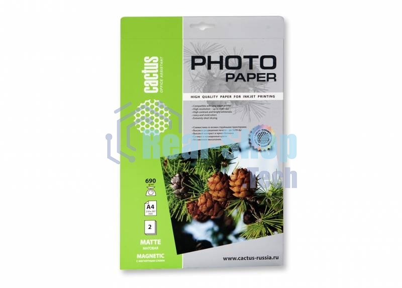 Фотобумага с магнитным слоем Cactus CS-MMA46902 матовая А4 690 г/м2 2 листа