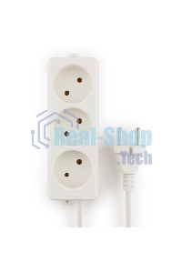 Удлинитель Гарнизон EL-NL3-W-5, 3 розетки допустимый ток 10А, длина 5 м.