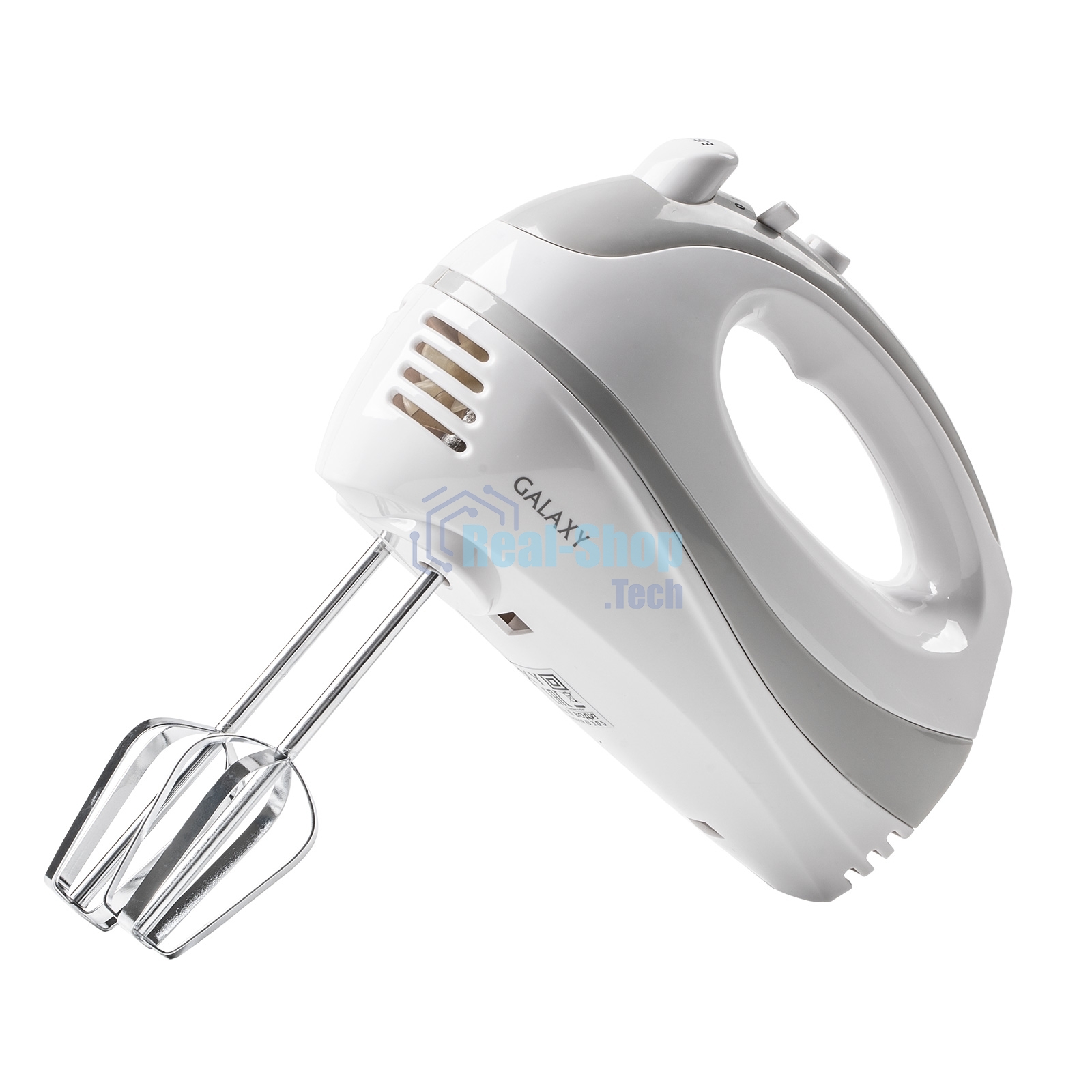 Миксер электрический Galaxy GL 2209, белый, ручной, 300 Вт, 5 скоростей + режим 