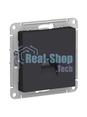 Механизм розетки компьютерной AtlasDesign RJ45 карбон SchE ATN001083