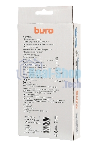 Сетевой фильтр Buro 800SH-5-B 5 м (8 розеток) черный (коробка)