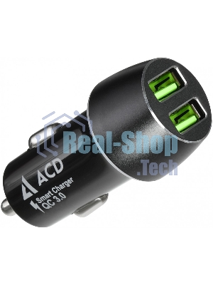 Автомобильное ЗУ ACD 36Вт, 2xUSB QC, 3.6~12В/3А RTL
