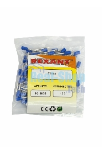 Наконечник штыревой втулочный изолированный Rexant F-18 мм 0.75 мм² (НШВи 0.75-18) синий