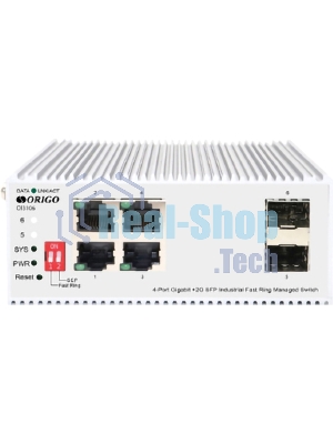 Коммутатор Managed L2 Industrial Fast Ring Switch 4x1000Base-T, 2x1000Base-X SFP, Surge 4KV, -40 to 75°C