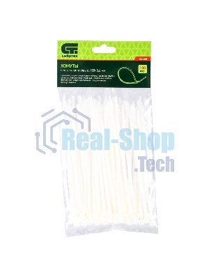 Хомуты Сибртех, 150 х 3,6 мм, пластиковые, белые, 100 шт. 45548