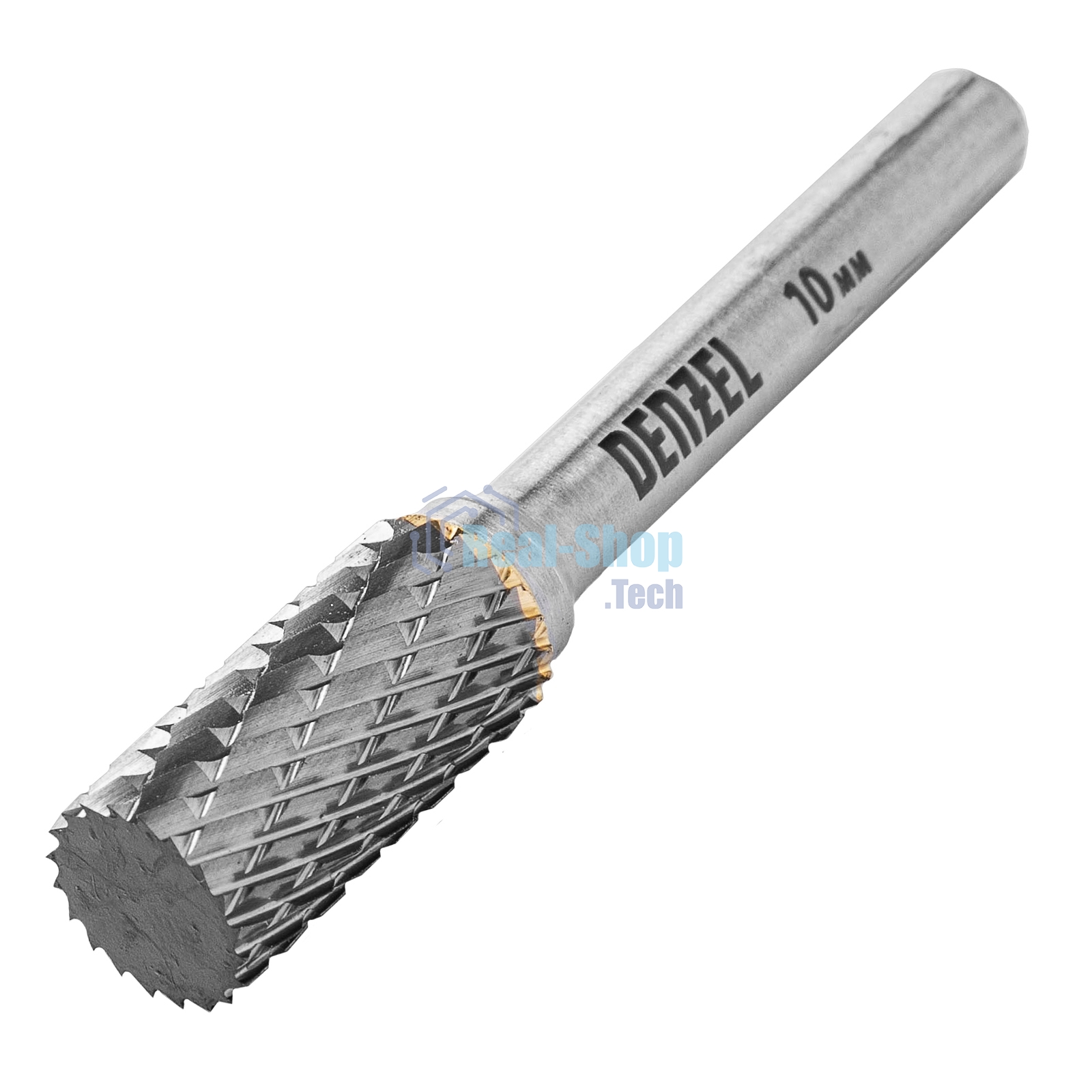 Борфреза по металлу Denzel твердосплавная, цилиндрическая, тип-А, 10 мм