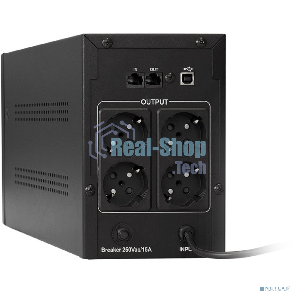 Источник бесперебойного питания ExeGate EP285519RUS SpecialPro Smart LLB-2000.LCD.AVR.EURO.RJ.USB 2000VA/1200W, LCD, AVR, 4 евророзетки, RJ45/11, USB, черный