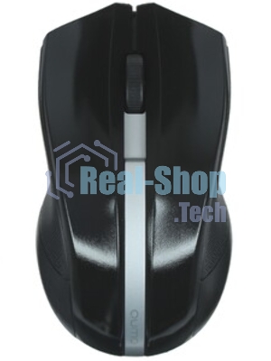 Мышь беспроводная Qumo Office M15 Style черный, 1000 dpi, радиоканал, USB, кнопки - 3