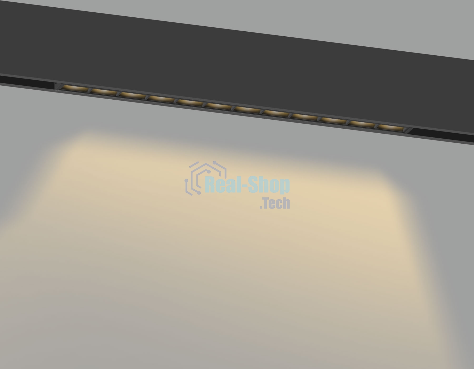Трековый светильник GL2335 BK черный IP20 10W 3CCT 3000/4200/6400K 48V 200*10*37