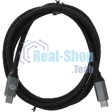 Кабель Digma D-Type-C-USB3.2-1.5m D-TYPE-C-USB3.2-100W-4K-1.5M 1.5м черный
