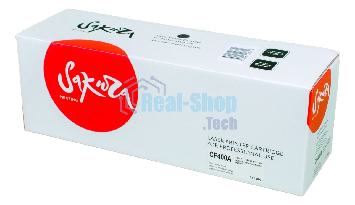 Картридж лазерный Sakura CF400A для HP Color LaserJet Pro M252n/M252dn/MFP277dw/277n, черный, 1500 к.