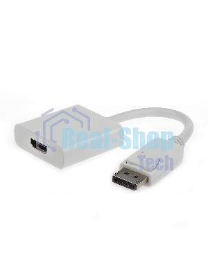 Переходник DisplayPort ->; HDMI Cablexpert A-DPM-HDMIF-002-W 20M/19F, белый, пакет (078733)