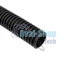 Труба гофрированная из ПНД Rexant с зондом, черная, Ø16 мм, бухта 100 м/уп.