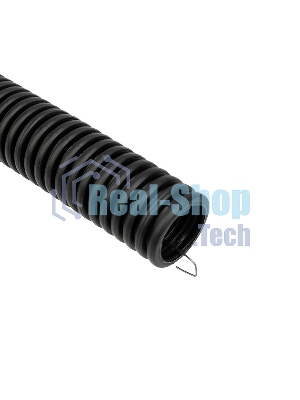 Труба гофрированная из ПНД Rexant с зондом, черная, Ø16 мм, бухта 100 м/уп.