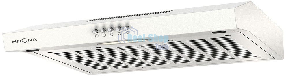 Вытяжка подвесная KRONA ERMINA 600 белый PB белая, 59.6 см, 455 куб. м/ч, 42 дБ