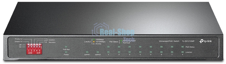 Коммутатор настольный TP-Link TL-SG1210MP 10-портовый гигабитный на 8 портов PoE+