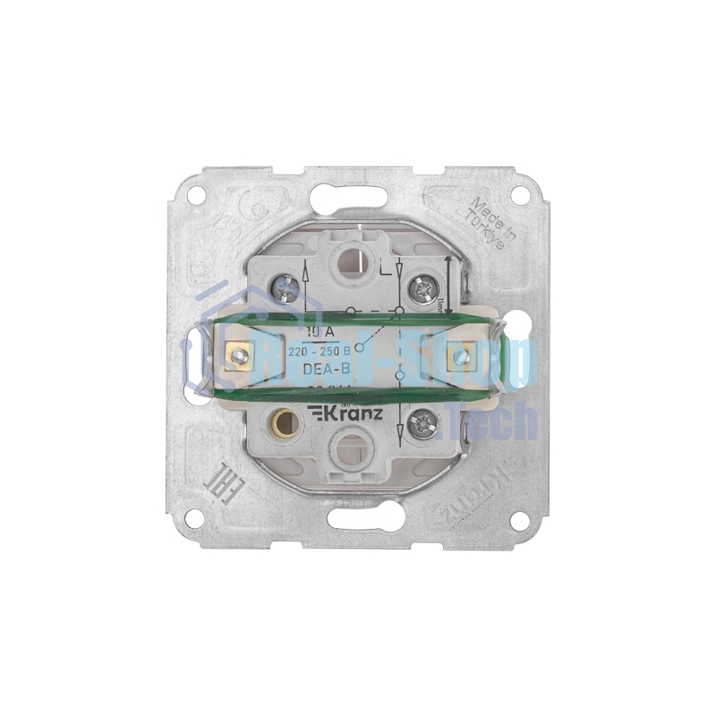 Выключатель для жалюзи Kranz DEA 2кл с/у 10А мех. белый