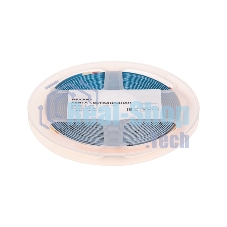 Лента светодиодная Rexant 12В, COB 8Вт/м, 320 LED/м, оранжевый, 8мм, 5м, IP20