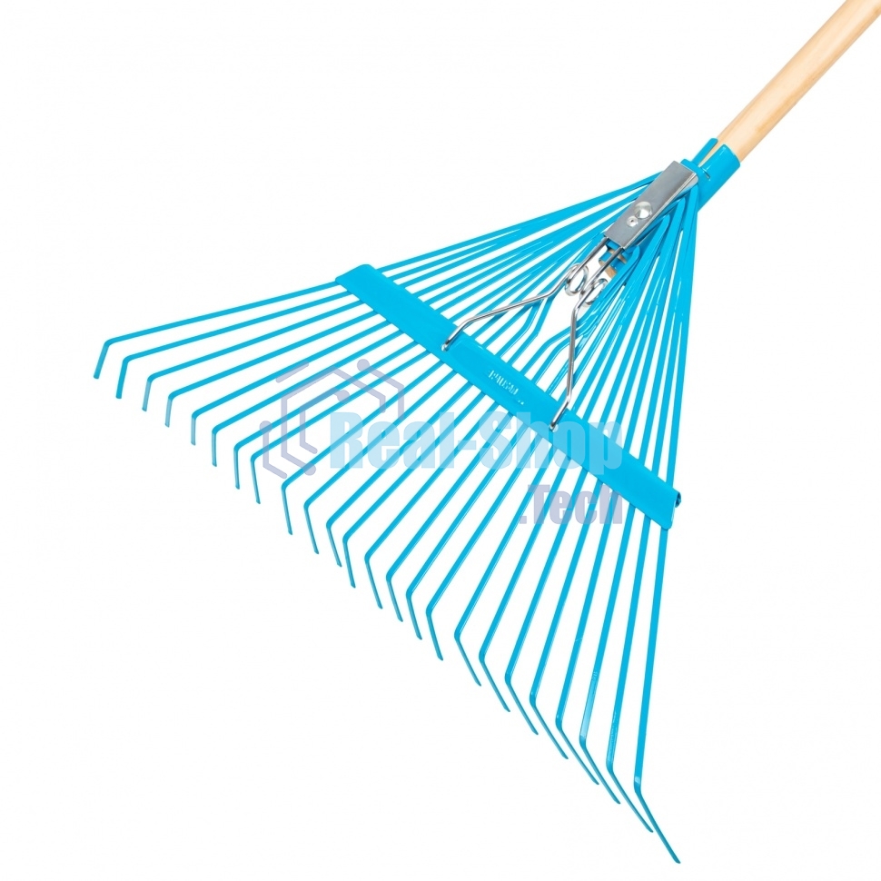 Веерные Palisad грабли с деревянным черенком стальные усилинные покрытые эпоксидом luxe