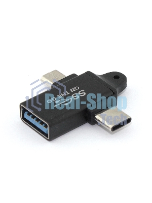 Переходник OTG 2 в 1 Micro USB и Type-C