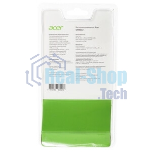 Мышь беспроводная Acer OMR032 черный/красный, 1600 dpi, радиоканал, USB, кнопки - 4