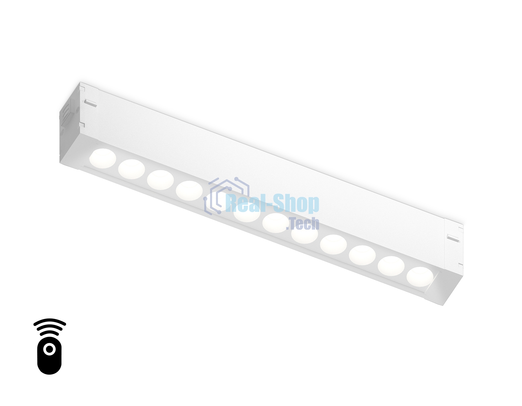Управляемый светодиодный светильник для шинопровода Magnetic Ambrella light GL1301 WH белый IP20 12W 3000K-6400K 220V 24° 232*25*42 (Без ПДУ)