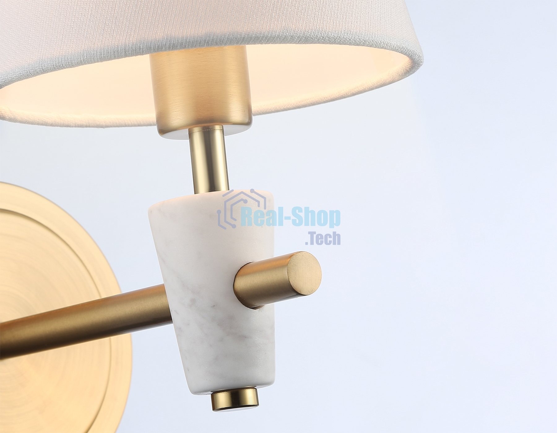 Настенный светильник Ambrella light LH75047 BS/WH латунь/белый E14 max 40W 230*140*270