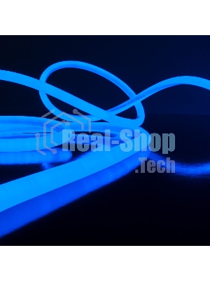 Лента светодиодная LS003 220V / Гибкий неон 9.6W 144Led 2835 IP67 16mm круглый синий, 50 м