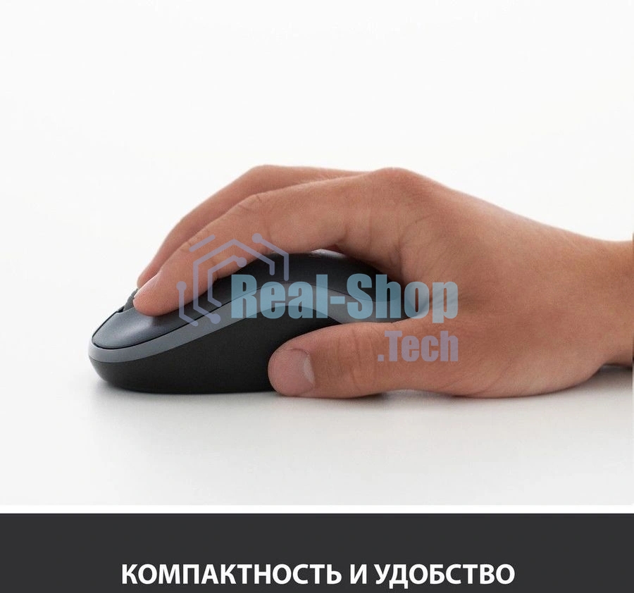 Мышь беспроводная Logitech M185, красный, 1000 dpi, радиоканал, USB, кнопки - 3