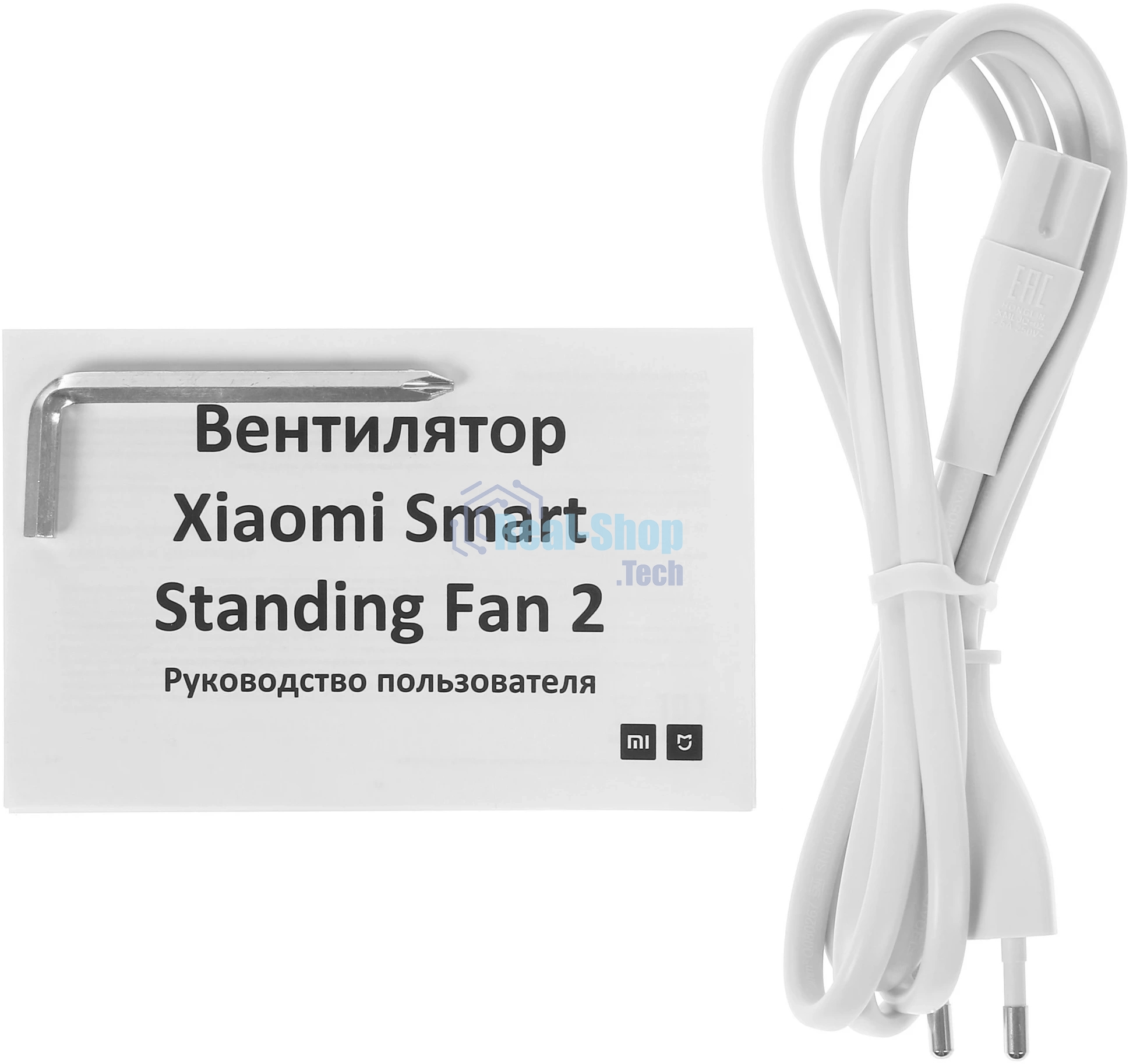 Вентилятор Xiaomi Mi Smart Standing Fan 2 белый, напольный, 15 Вт, 100 скоростей, 35.5 см