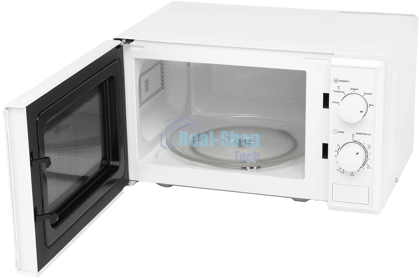 Микроволновая печь SunWind SUN-MW051 белый, 20 л, 700 Вт, переключатели - поворотный механизм