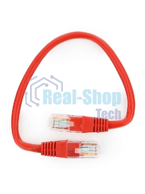 Патч-корд UTP Cablexpert cat.5e, 0.25м, литой, многожильный, красный