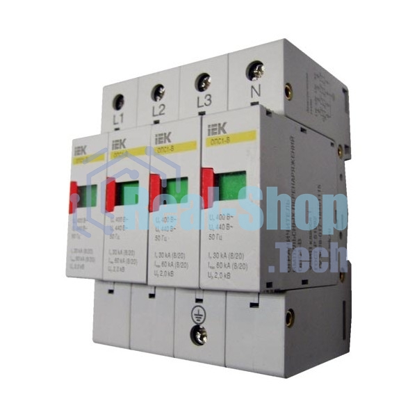 Ограничитель перенапряжения ОПС1-B 4P ИЭК MOP20-4-B