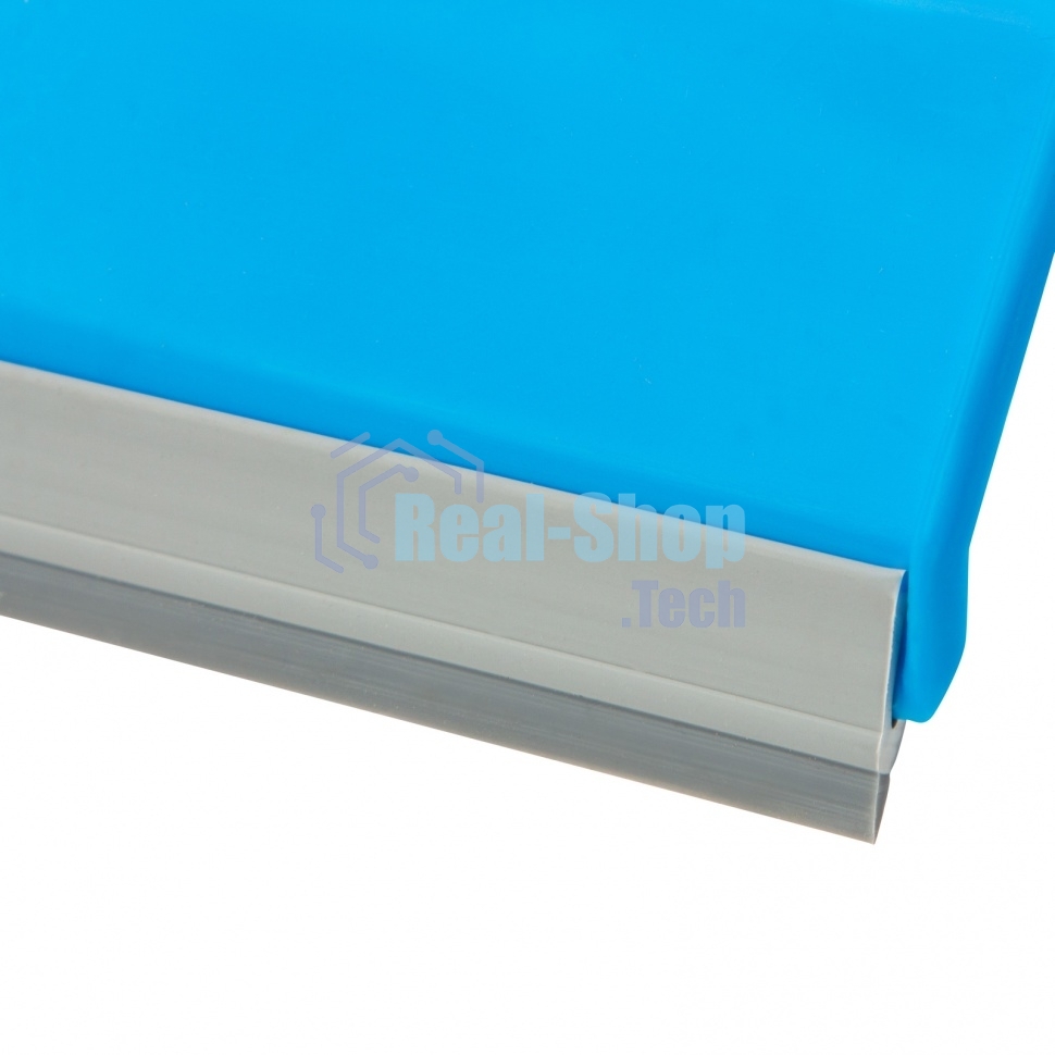 Набор: совок с кромкой 330x225 мм и щетка-сметка 285 мм, голубой, Home Palisad