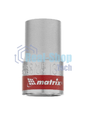 Головка торцевая Matrix, 13 мм, 6-гранная, CrV, под квадрат 1/2