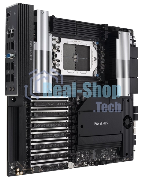 Материнская плата ASUS Pro WS WRX90E-SAGE SE, sTR5, AMD WRX90, 8xDDR5, 4xSATA, 4xM.2, 6xPCI-E 5.0 x16, 1xPCI-E 5.0 x8, 1xVGA, 2xMiniDP, 3x 10Gb LAN, 6xUSB-A 3.2 Gen 2, 1xUSB-A 2.0, 2xUSB-C USB4, 2x3.5 мм, 5.1, SSI EEB
