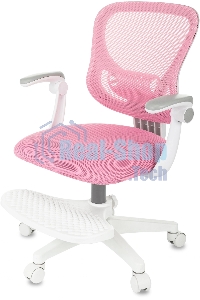 Кресло детское Бюрократ BUROKIDS 3 розовый Velvet 36, крестов. пластик