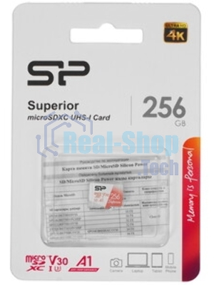 Флеш карта microSD 256Gb Silicon Power Superior A1 microSDXC Class 10 UHS-I U3 100/80 Mb/s