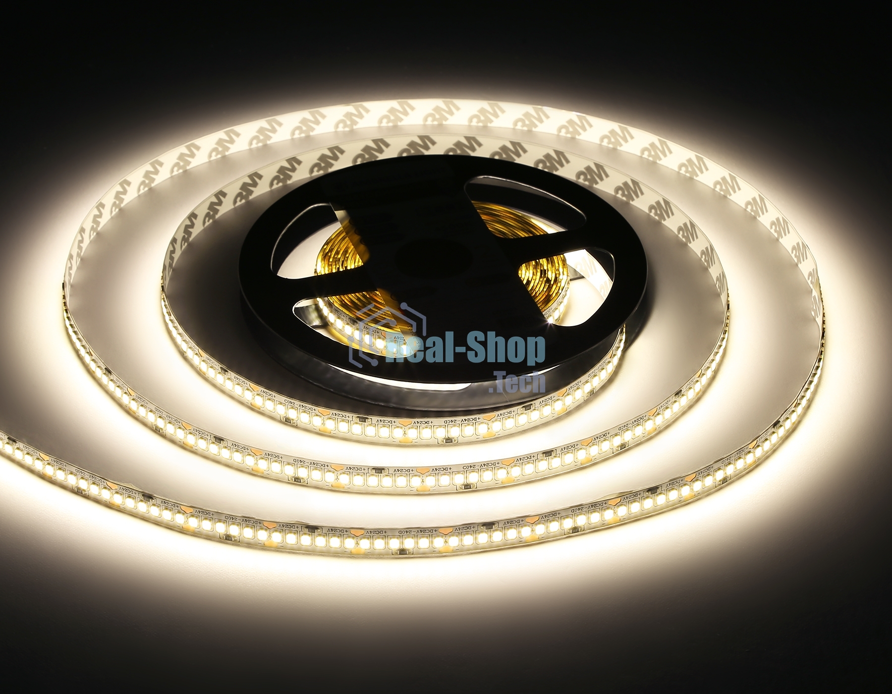 Светодиодная лента Ambrella light GS3402 2835 240Led/ 20W m/ 24V IP20 4500K/ 5000*10*1.2mm (2 конт.)