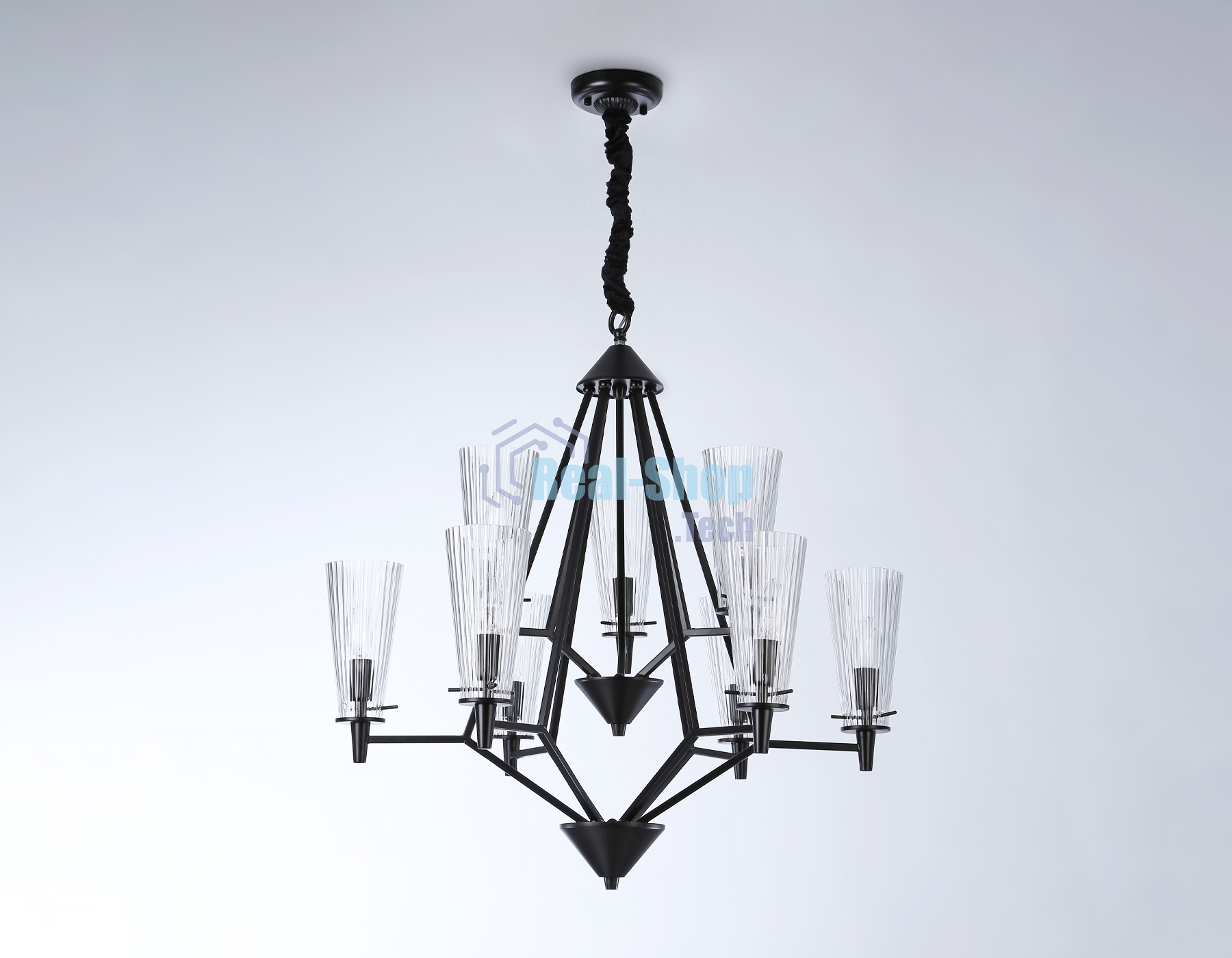 Светильник Ambrella light TR3238/6+3 BK черный E14/9 max 40W D730*720
